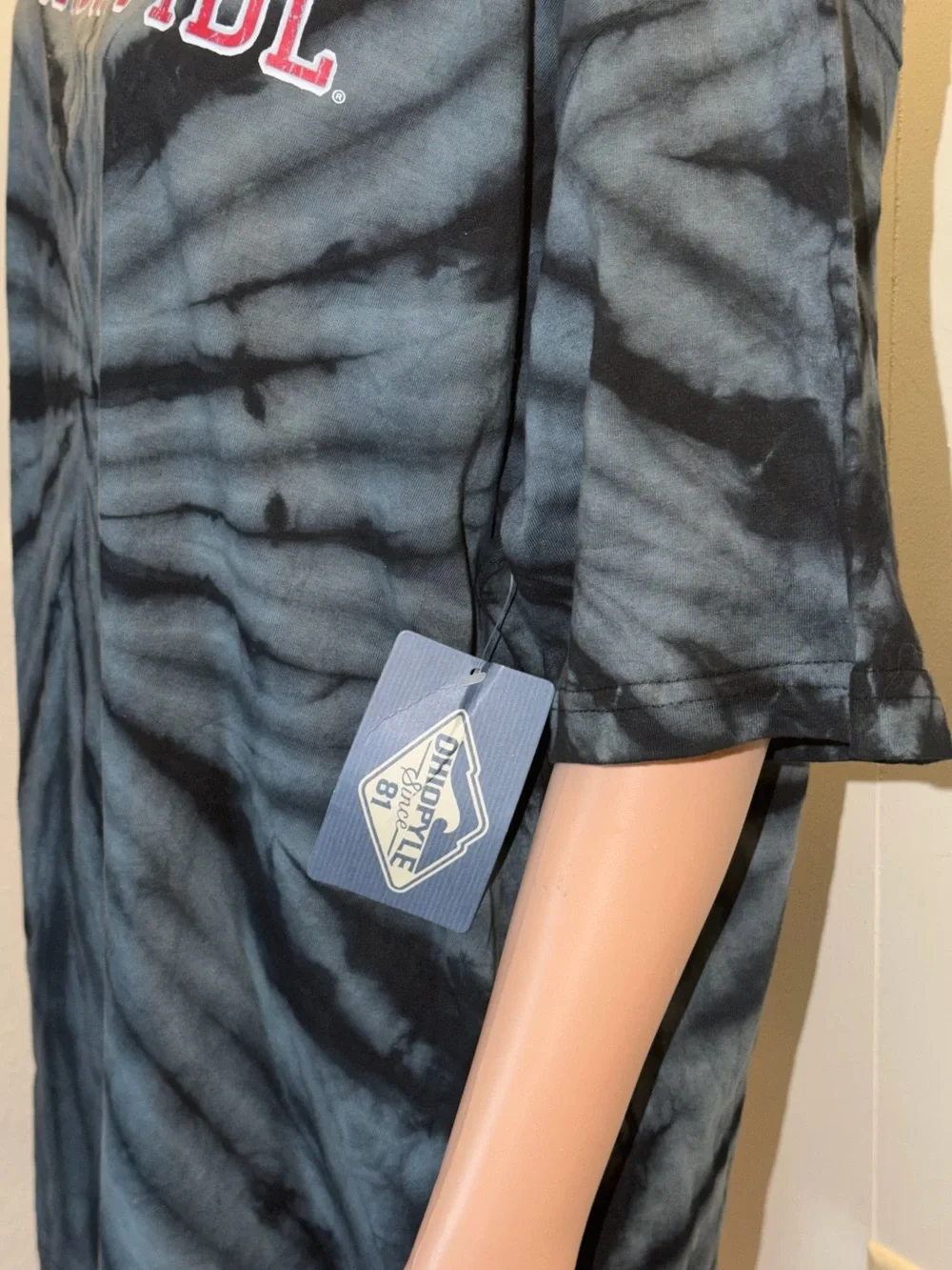 Tide Tie-Dye T-Shirt - Black & Gray casual T-shirt size XL - Picture 2 of 4